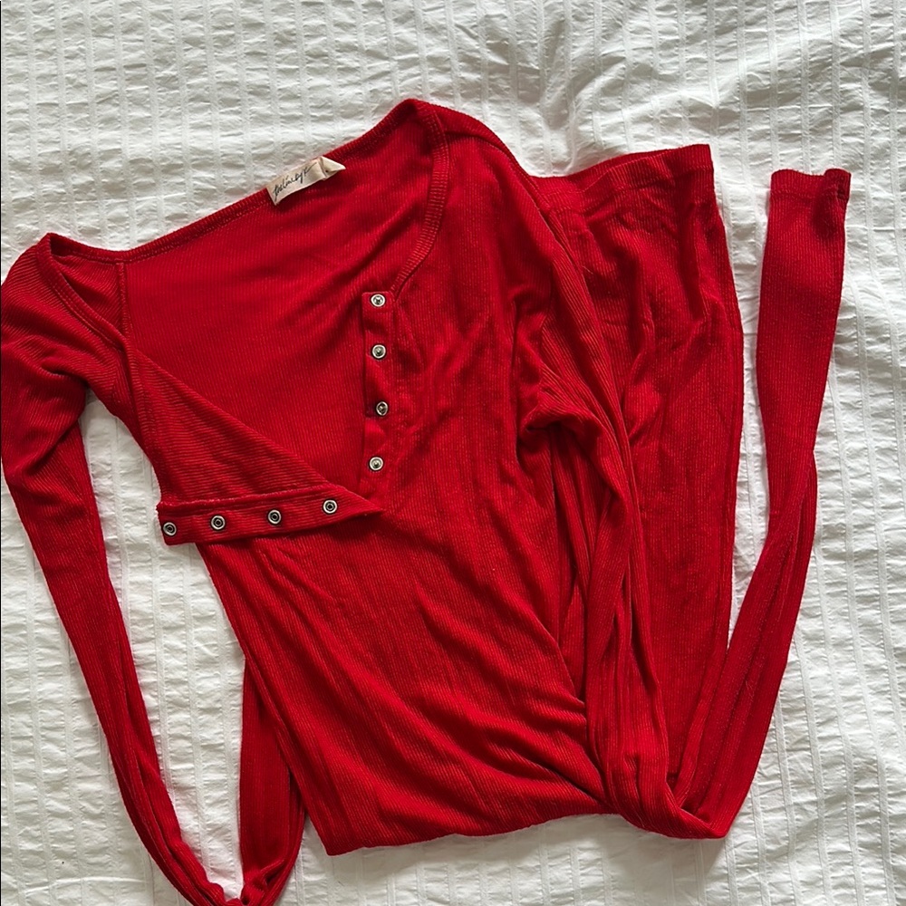 the line by k asymmetrical red dress